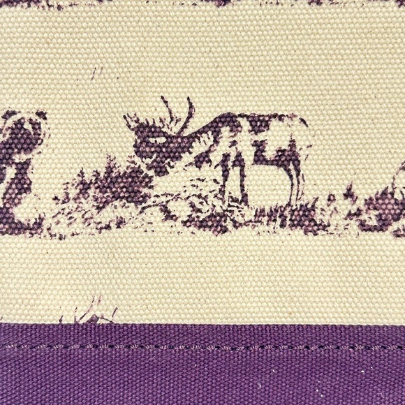 Lands End Women’s Canvas Western Print Wristlet, Purple - Picture 2 of 6